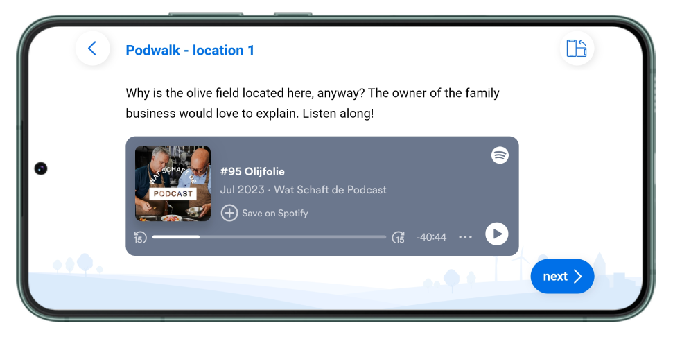 Podwalk app Peek - Spotify
