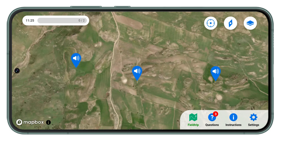 Podwalk app - overview of locations audiotour